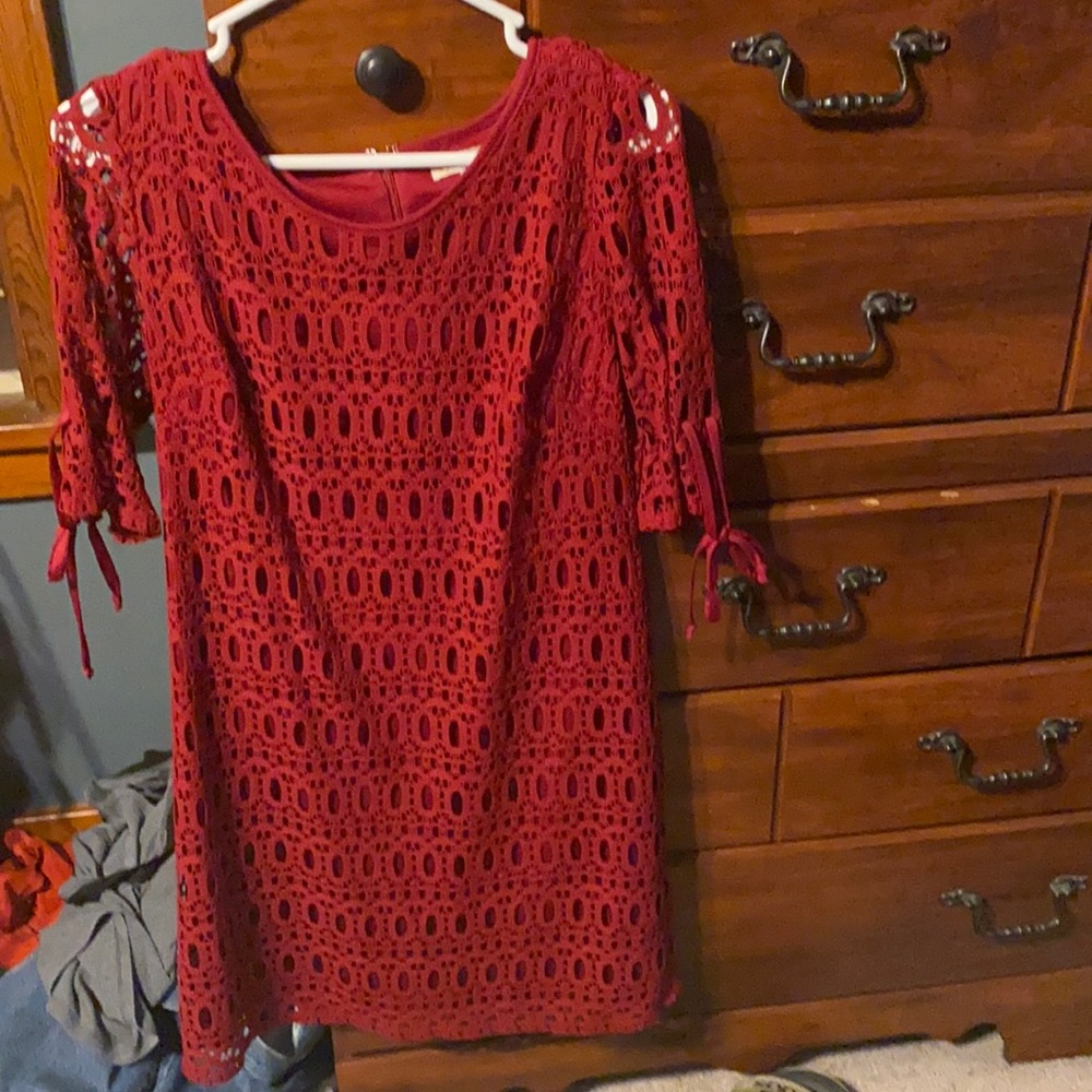 Red/maroon dress size 10 petite